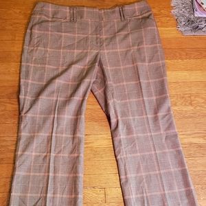 Long flaired leg plaid size 14 pants